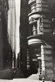Berenice Abbott, Cedar Street From William Street, 1930s