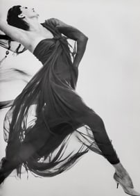 Richard Avedon, Cyd Charisse, Evening dress by Macrini, New York studio, 1961