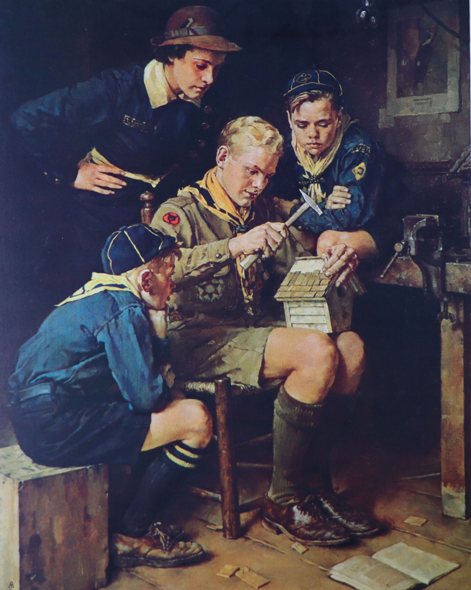 Norman Rockwell, 'America Builds For Tomorrow', Offset Lithograph, 1969 (1 of 3)