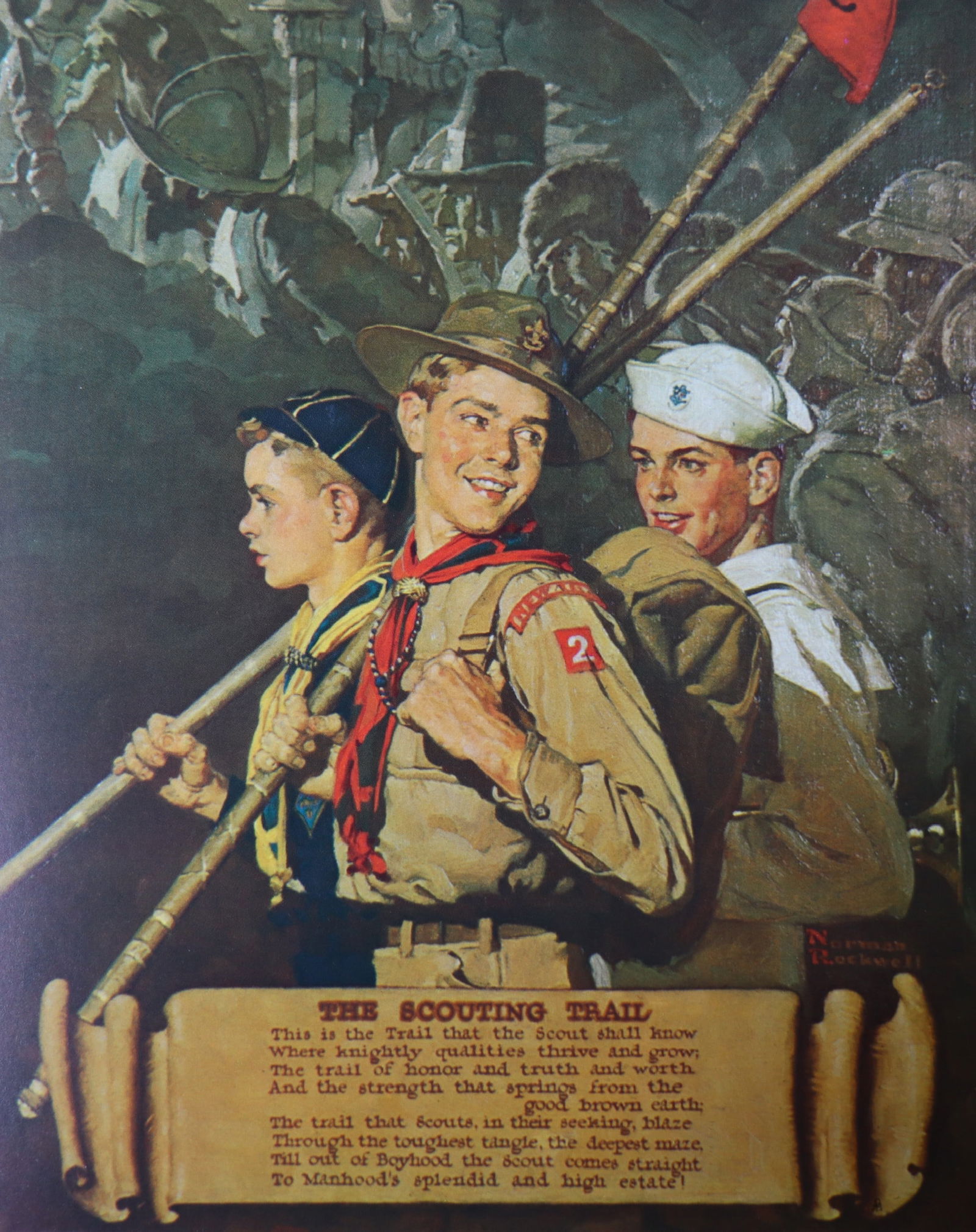 Norman Rockwell, 'The Scouting Trail', Offset Lithograph, 1969 (1 of 3)