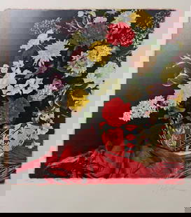 Douglas Hoffman, Oriental Bouquet: Artist: Douglas Hoffman Title: Oriental Bouquet Medium: Lithograph Year: 2001 Size: 23" x 21" Edition: Out of 300 Hand-Signed & Numbered Condition: Excellent Certificate of Authenticity is included