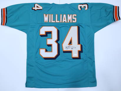 Ricky Williams, JSA Certified Autographed Miami Dolphins Football Jersey: Description Athlete: Ricky Williams Type: Football Jersey Size: Extra Large Signed: Hand Signed Authentication- Comes With authentication from JSA Condition: Brand New (Never Worn) Sports
