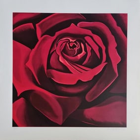 Lowell Nesbitt Rose Hand Signed & Numbered Screenprint Art
