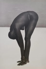 Herb Ritts, Malaika, Hands Touching Down Feet, Manyara Salt Lake, Africa, 1993