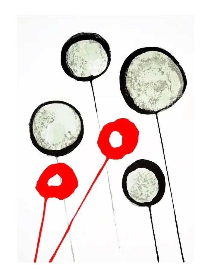 Alexander Calder, Original lithograph "Balloons", Maeght editeur, Paris, 1966