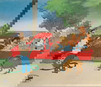 20th century fox studios, King of The Hill - Truck Bed Pool, Limited Edition Animation Cel