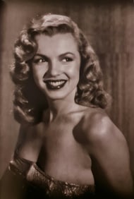 J.R. Eyerman, Marilyn posing for Life in a costume from Love Happy, 1948