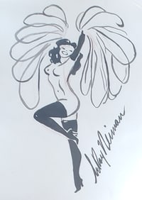 LeRoy Neiman, Playboy Femlin Does her Dance, Original Signed Watercolor Drawing