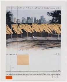 Christo 'The Gates-Central Park - 1986', Hand signed Offset Lithograph
