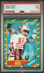 Jerry Rice Rookie PSA 7 SF 49ers 1986 Topps #161