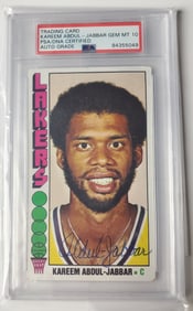 Kareem Abdul Trading Card Basketball Card PSA/DNA Certified Auto Grade 10
