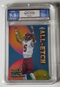 Jayden Daniels Topps Chrome Rookie Card Gem Mint 9.5