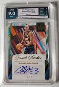 Alonzo Mourning Auto /75 Panini Court Kings Gem Mint 9