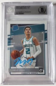 LaMelo Ball Rookie Autographed Basketball Card Beckett Authentic