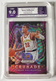 Tyrese Haliburton Crusade Rookie Purple Wave Prizm Gem Mint 9