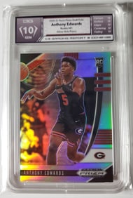 Anthony Edwards Silver Holo Prizm Rookie Card Gem Mint 10