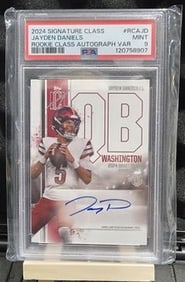 Jayden Daniels Rookie Auto PSA 9 2024 Topps Signature