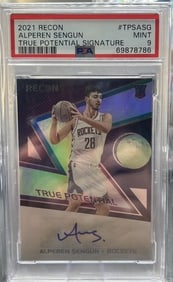 Alperen Sengun Autographed Rookie PSA 9 Panini Recon