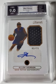 Allen Iverson Auto Patch /75 Keepsake Edition Gem Mint 9