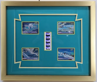 Pokemon 2000 Movie Lightbox Film Strip & Cards Memorabilia Framed