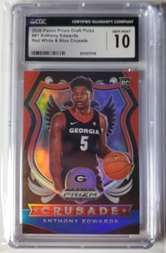 Anthony Edwards Rookie Red, White & Blue Prizm CGC 10