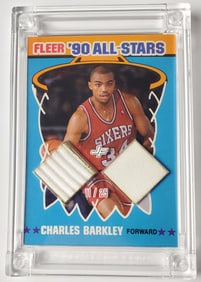 Charles Barkley Fleer '90 All Stars Worn Pants Patches Basketball Card