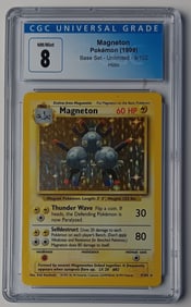 Magneton 1999 Base Set Unlimited Holo Pokemon Card Gem Mint 8