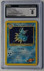 Misty"s Seadra 2000 Gym Heroes League Prerelease Promo Pokemon Card Gem Mint 10