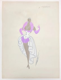 Erte, 'Madeleine', Signed Limited Edition, Gouache Painting, C.1950