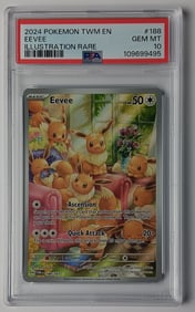 Eevee 2024 TWM EN Illustration Rare Pokemon Card Gem Mint 10