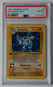 Machamp 1999 Holo 1st Edition Pokemon Card Gem Mint 8