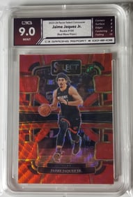 Jaime Jaquez Jr Rookie Panini Select Red Wave Prizm Gem Mint 9