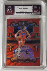 Jalen Williams Panini Select Red Wave Prizm Gem Mint 9.5
