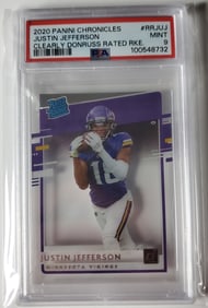 Justin Jefferson 2020 Panini Chronicles Rookie PSA 9