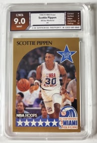 Scottie Pippen NBA Hoops All Star Card 1990 Gem Mint 9