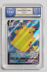 Surfing Pikachu Vmax 2021 Celebrations Pokemon Card Gem Mint 10