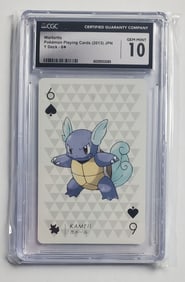 Wartortle 2013 Playing Cards Y Deck 6 Spade Pokemon Card Gem Mint 10