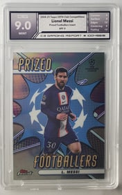 Lionel Messi 2024-25 Topps Finest Soccer Card Gem Mint 9