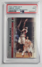 Lebron James 2003 Upper Deck Phenomenal Beginning #12 Basketball Card Gem Mint 9