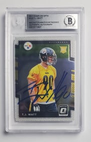 T.J. Watt Rookie Auto 2017 Beckett Authenticated