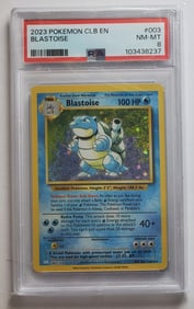 Blastoise 2023 CLB EN #003 Pokemon Card PSA 8