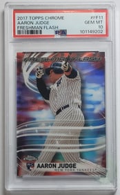 Aaron Judge 2017 Topps Chrome Rookie Card PSA 10