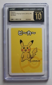 Pikachu 2019 JPN Old Maid Pokemon Card CGC Pristine 10