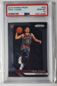Trae Young 2018 Panini Prizm Basketball Card PSA 10