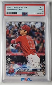 Shohei Ohtani 2018 Topps Holiday Baseball Card PSA 9