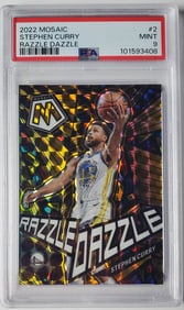 Stephen Curry 2022 Mosaic Razzle Dazzle Basketball Card PSA 9