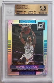 Kevin Durant 5/7 Donruss Basketball Card 2014-15 Beckett 9.5 Pop 1