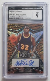 Magic Johnson 2022-23 Leaf Autographed Basketball Card CGC Mint 9