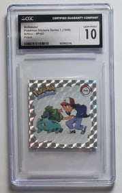 Bulbasaur 1999 Stickers Series 1 Artbox #Pr02 Prism Pokemon Card CGC Gem Mint 10