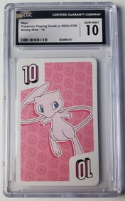 Mew 2020 Playing Cards 10 KOR Ninety-Nine 10 Pokemon Card Gem Mint 10